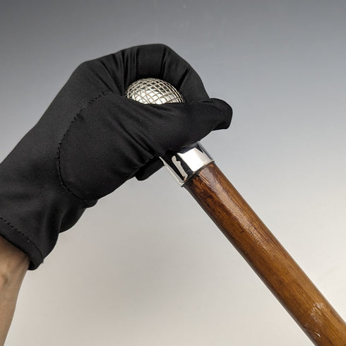 1900年左右 英國古董 紳士用手杖 高爾夫球型 圓形手柄 88cm